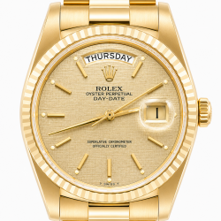 Rolex Day-Date 36MM Linen Dial 18038